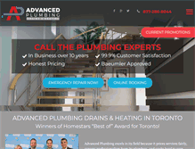 Tablet Screenshot of advancedplumbing.ca